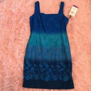 NWT - Scarlett blue and teal sheath dress